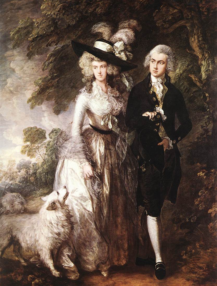 Portrait of Mr and Mrs William Hallett with a Pomeranian, Thomas Gainsborough, 1785